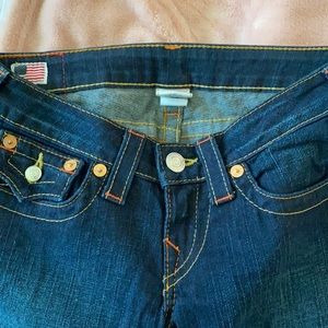 NWOT true religion low waisted dark wash jeans
